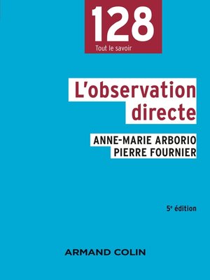 cover image of L'observation directe--5e éd.